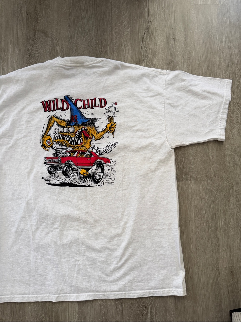 Vintage 90s Ed Roth Rat Fink Wild Child GTO Hot Rod Graphic T-Shirt 2XL